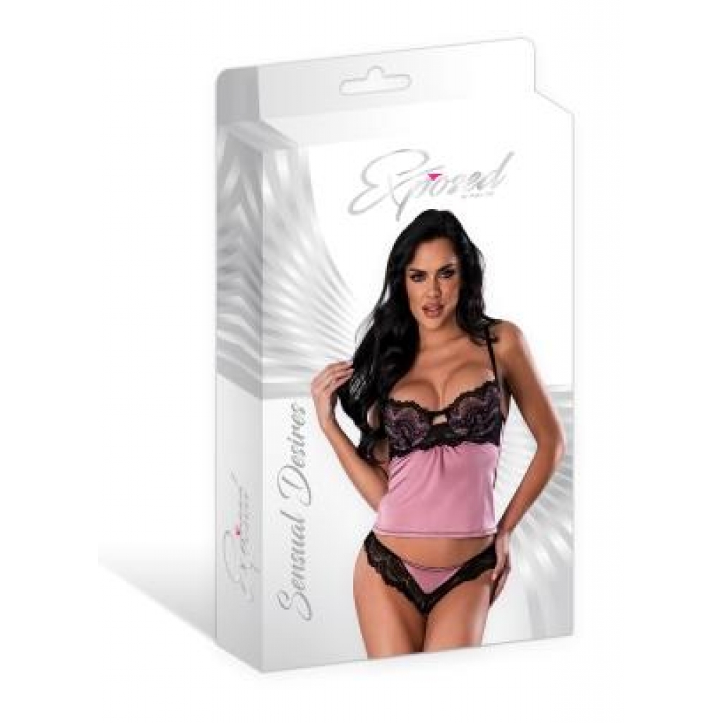 Sensual Desires Cami & Cheeky Panty Mauve L/xl - Bra Sets