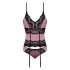 Sensual Desires Basque & Tanga Set Mauve S/m - Bra Sets