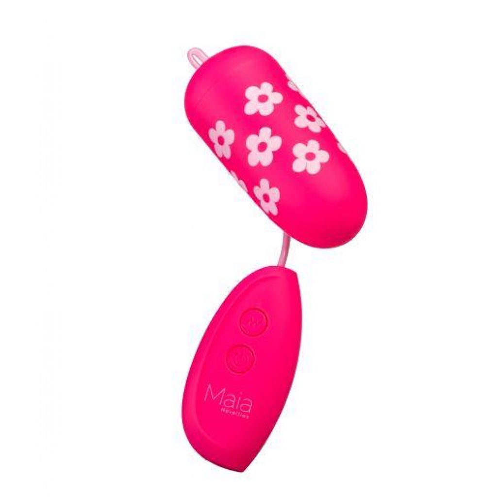 Rosie Rechargeable Wired Egg Flower Pattern - Bullet Vibrators