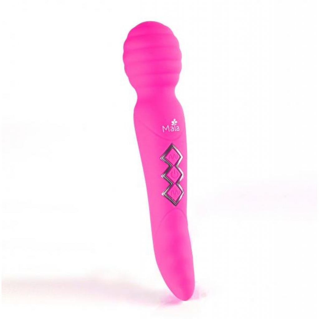 Zoe Rechargeable Dual Vibrating Wand Hot Pink - Body Massagers