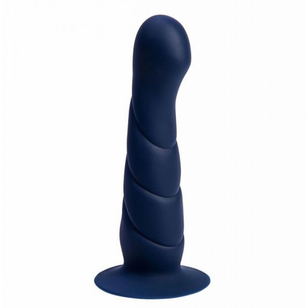 Marin 8 In Posable Silicone Dong Blue - Realistic Dildos & Dongs