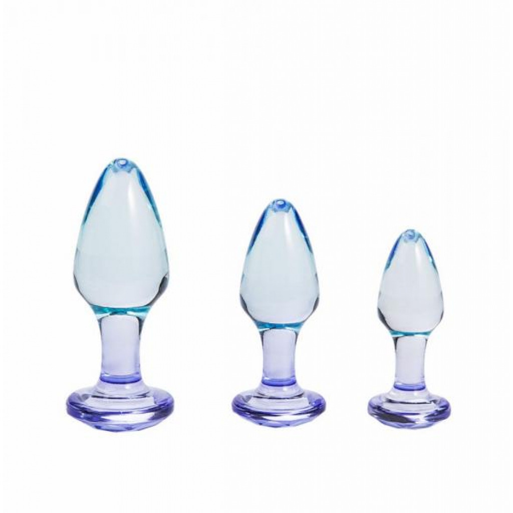 Butties 3pc Acrylic Anal Plug Set - Anal Trainer Kits