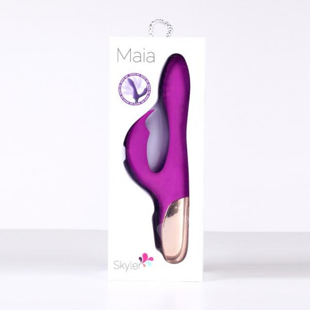 Skyler Rechargeable Silicone Bendable Rabbit Purple - Rabbit Vibrators