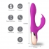 Skyler Rechargeable Silicone Bendable Rabbit Vibrator - Purple