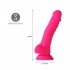 Billee 7 inches Realistic Silicone Dong Neon Pink - Realistic Dildos & Dongs