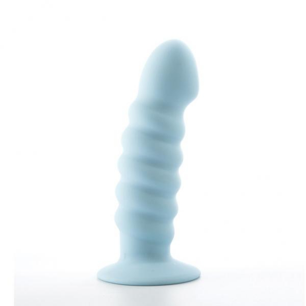 Paris 6 inches Blue Silicone Ribbed Dong - Realistic Dildos & Dongs