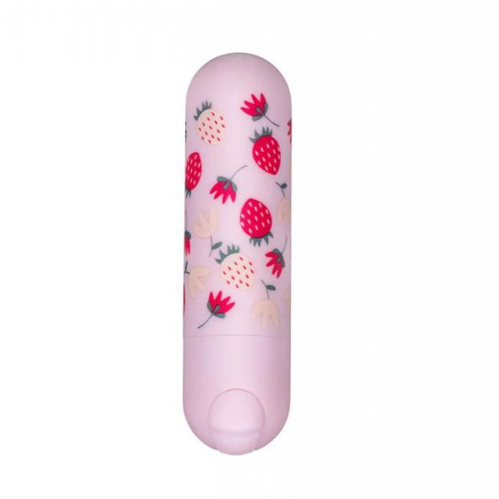 Bari Super Charged Mini Bullet W/ Strawberry Pattern - Bullet Vibrators