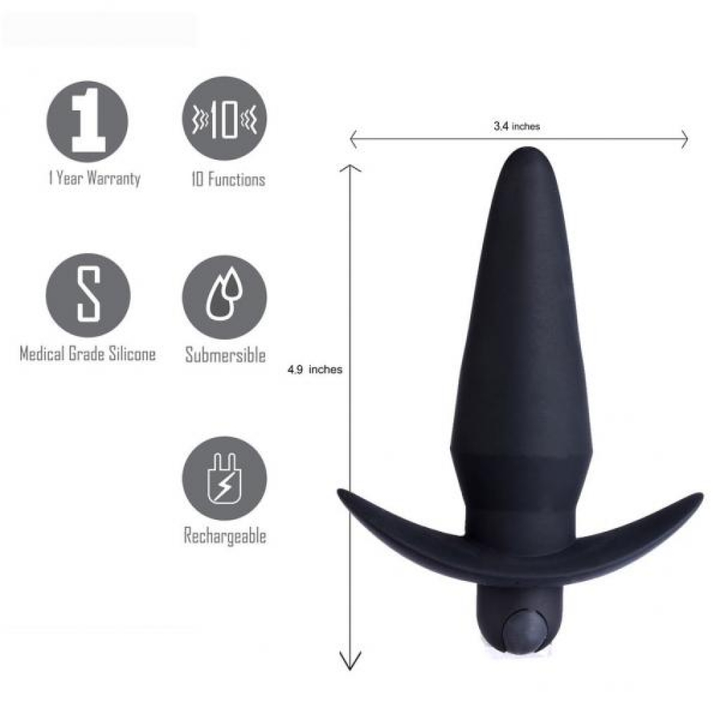 Cody Rechargeable Butt Plug - Black