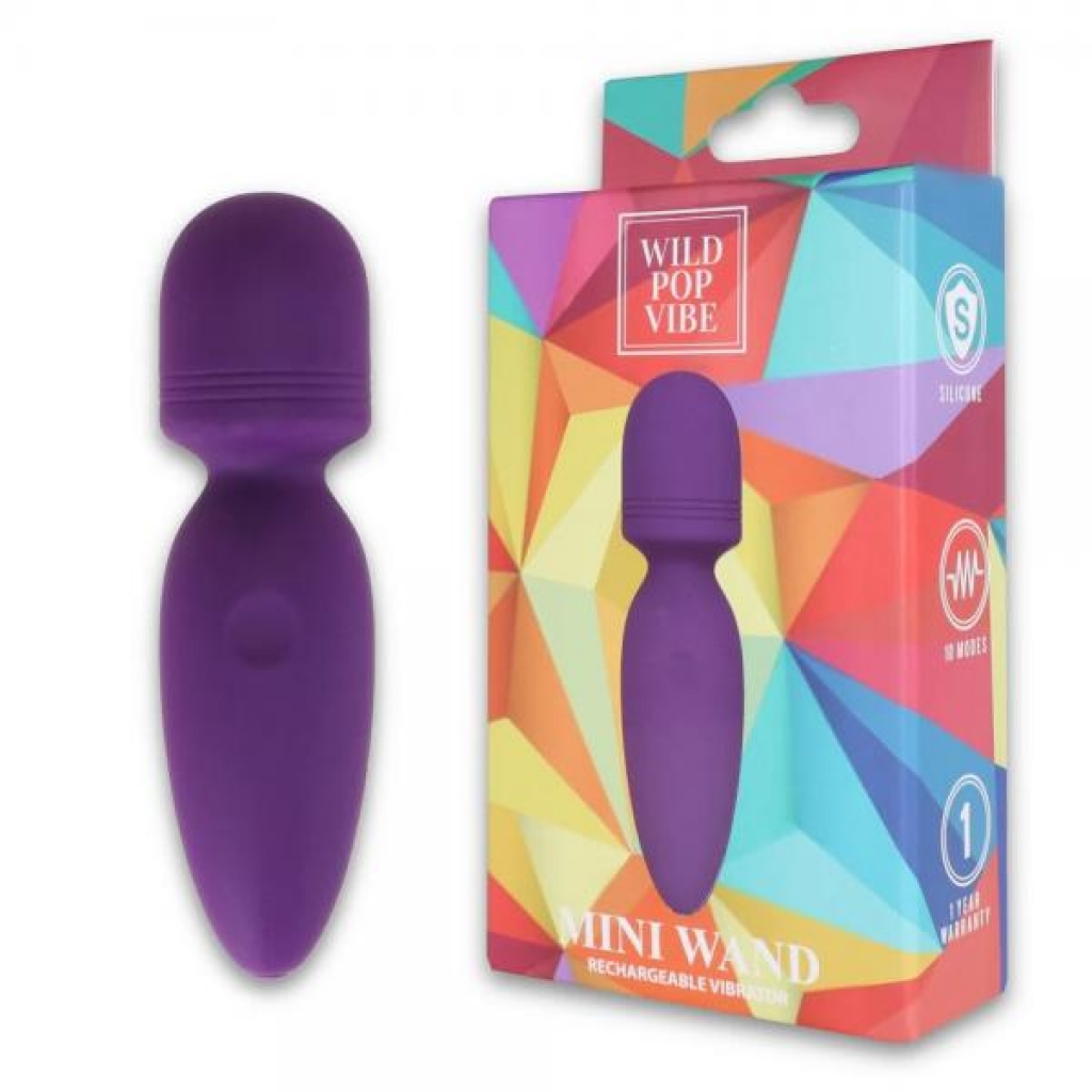 Wild Pop Vibe Mini Wand Purple - Body Massagers