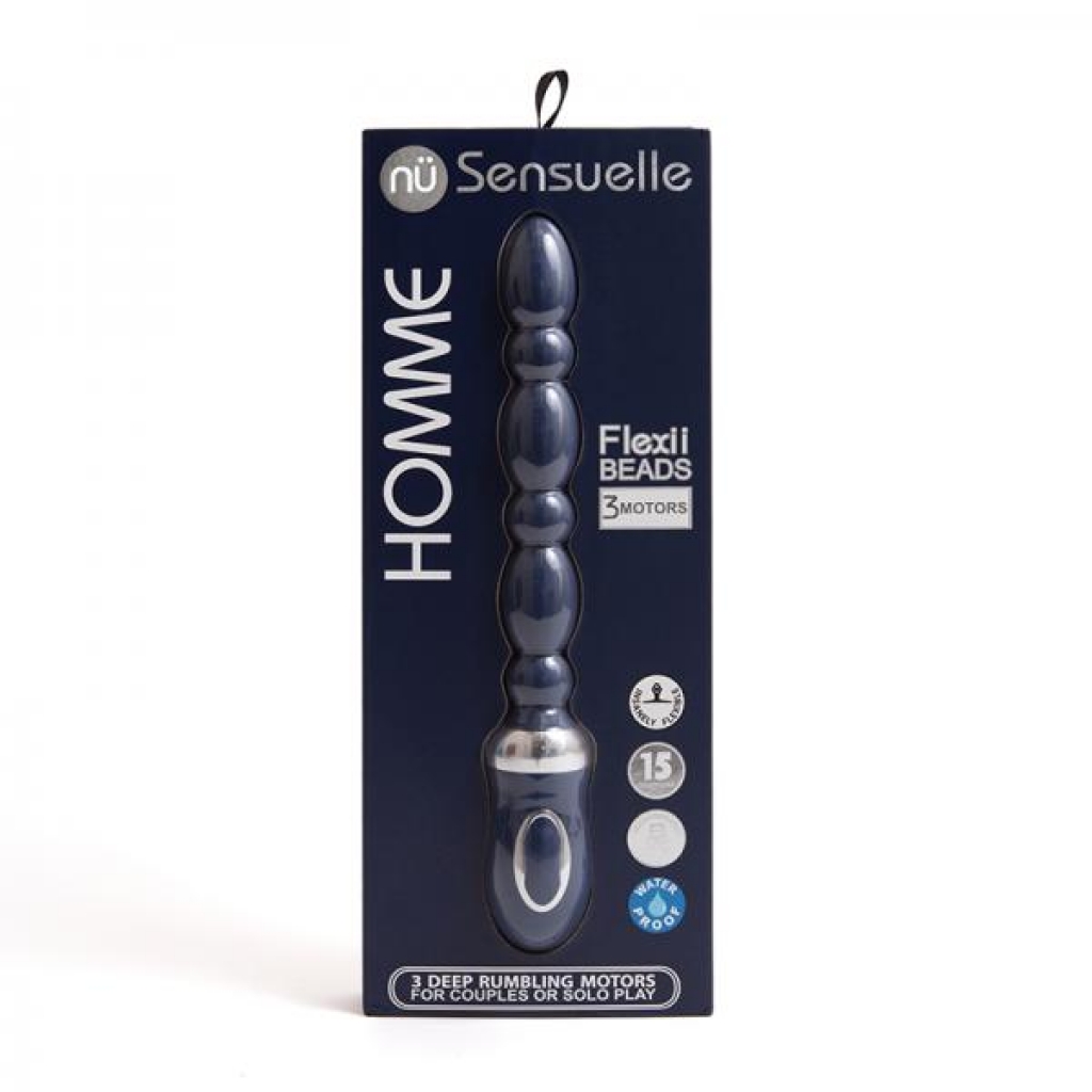 Sensuelle Homme Flexii Beads Navy Blue - Anal Beads