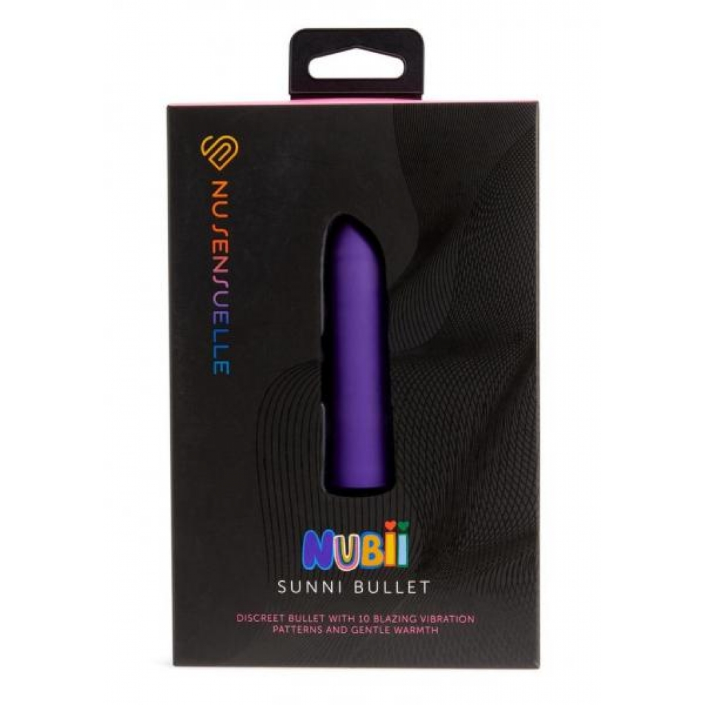 Sensuelle Nubii Sunni Warming Bullet Purple - Bullet Vibrators