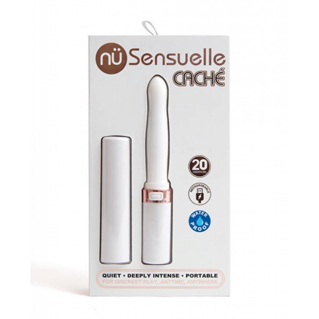 Sensuelle Cache 20 Function Covered Vibe White - Bullet Vibrators