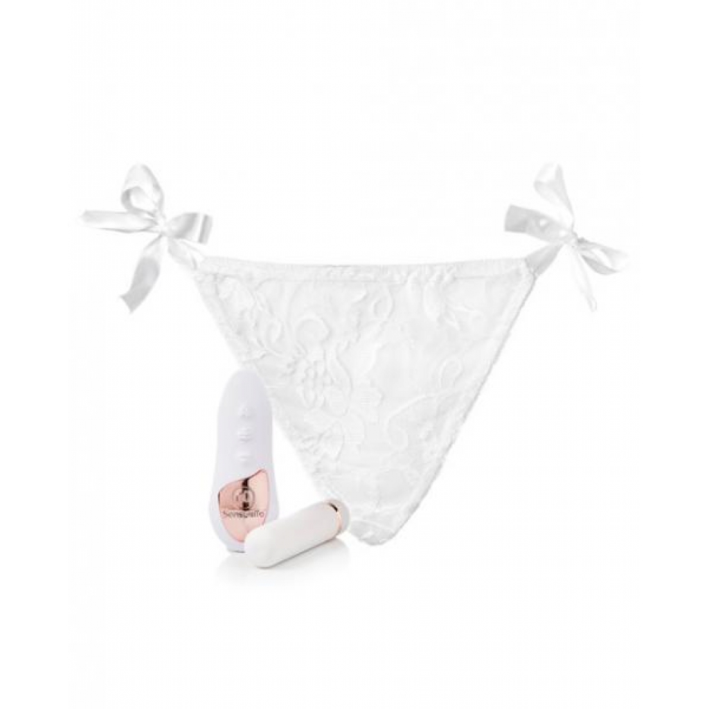 Sensuelle Pleasure Panty White Remote Control - Vibrating Panties