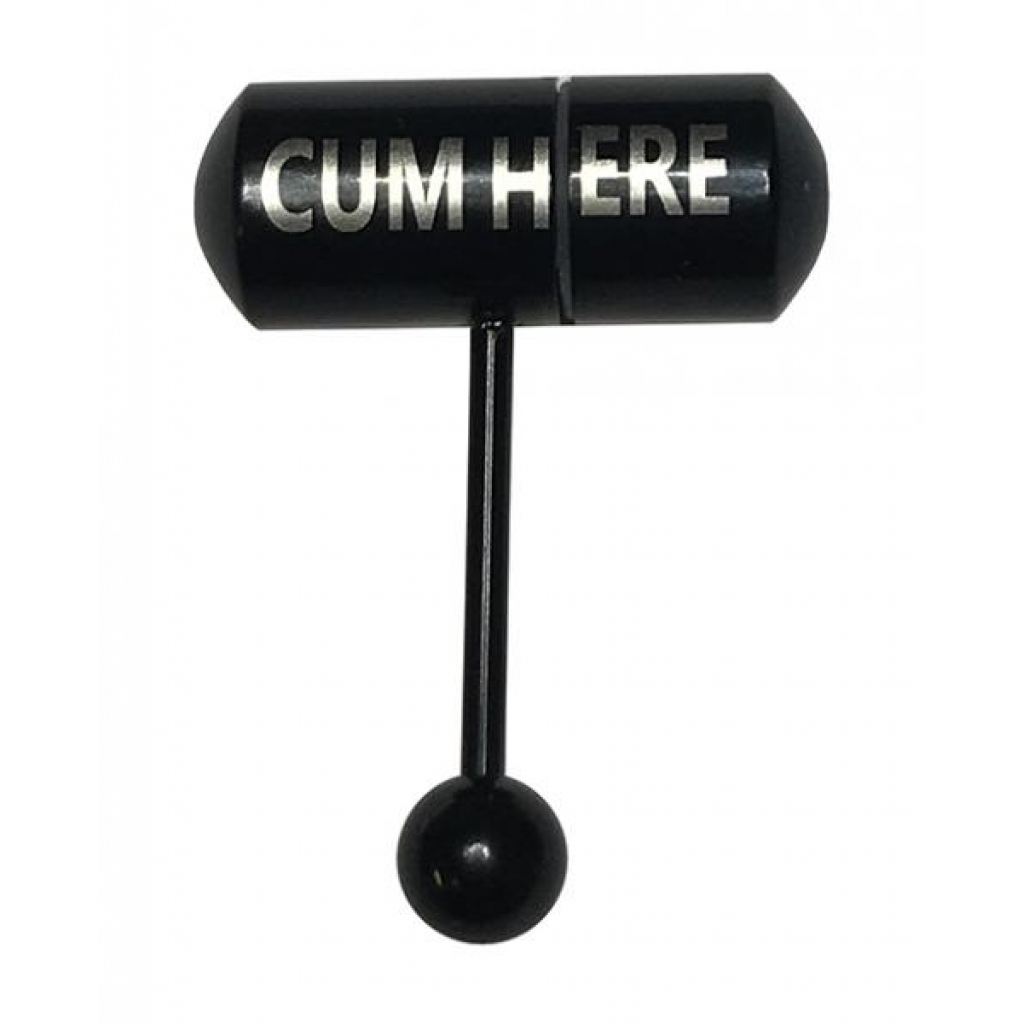 Lix Barbell Etched Cum Here - Palm Size Massagers