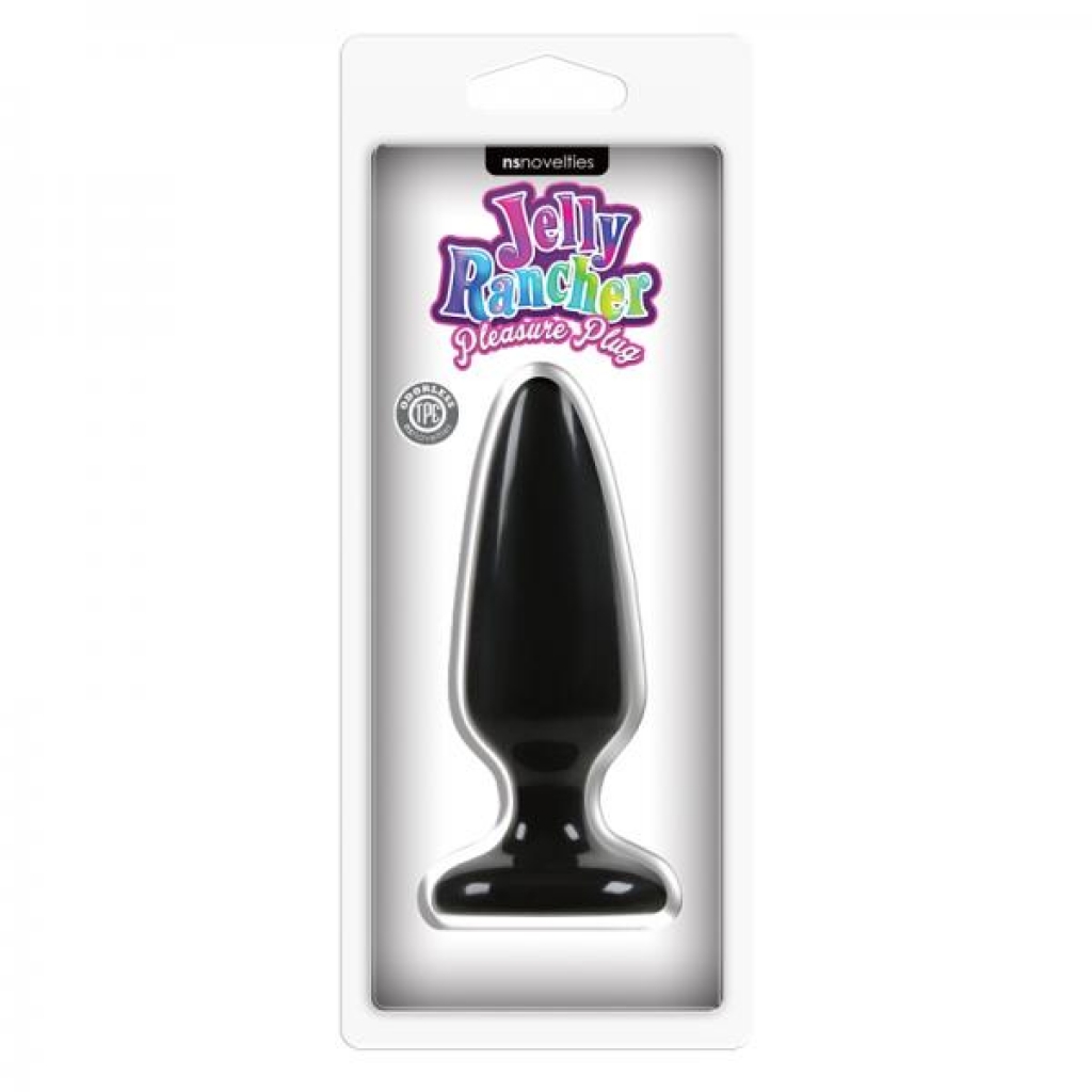 Jelly Rancher Pleasure Plug Medium Black - Anal Plugs