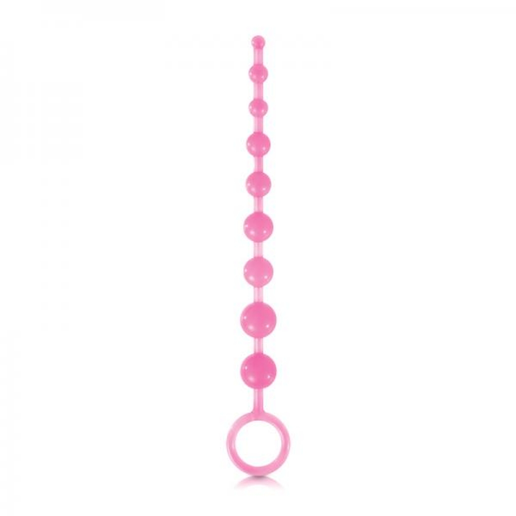 Firefly Pleasure Beads Pink Glow in the Dark - Anal Beads
