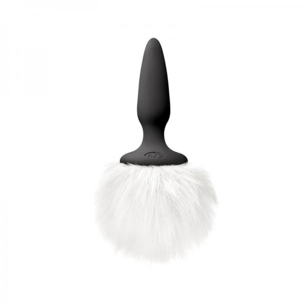 Bunny Tails Mini Black White Fur - Anal Plugs