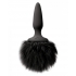 Bunny Tails Mini Black Black Fur - Anal Plugs