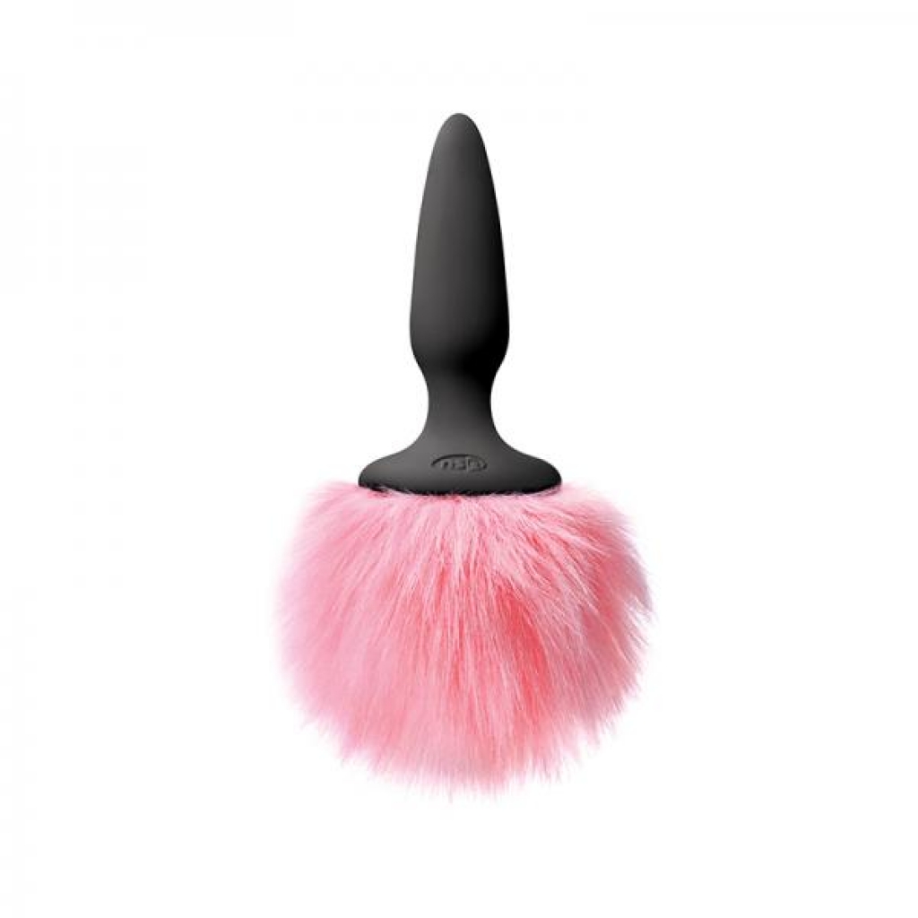 Bunny Tails Mini Black Pink Fur - Anal Plugs