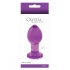 Crystal Premium Glass Plug - Medium - Purple - Anal Plugs