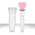 Elegant Crystal Heart Wand and Vase - Pink