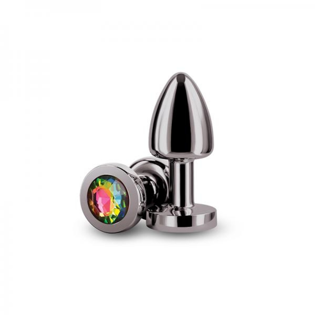 Rear Assets Petite Gunmetal Rainbow End Butt Plug