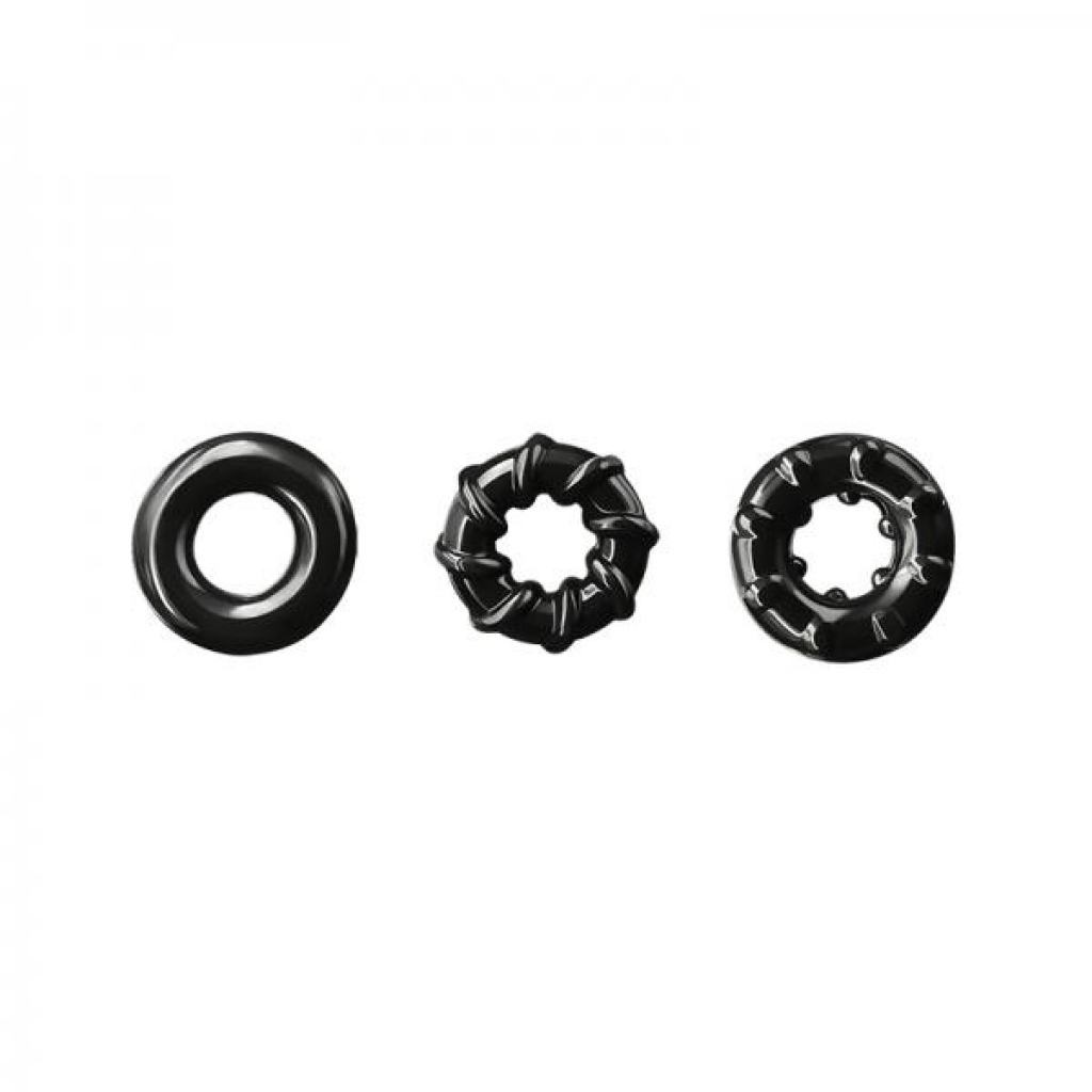 Renegade Dyno Rings Black - Cock Ring Trios