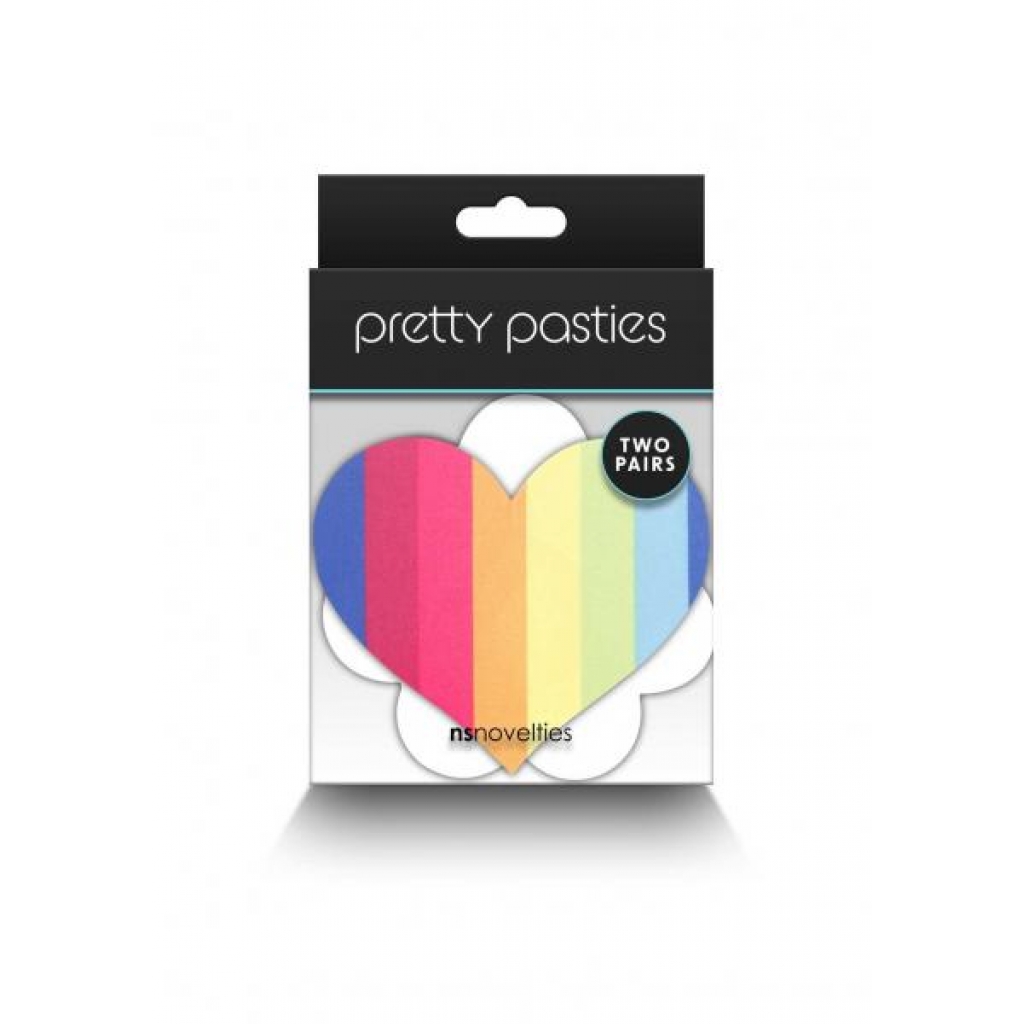 Pretty Pasties Pride Heart & Flower Rainbow 2 Pair - Pasties, Tattoos & Accessories