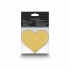 Pretty Pasties Glitter Hearts Black/gold 2 Pair - Pasties, Tattoos & Accessories