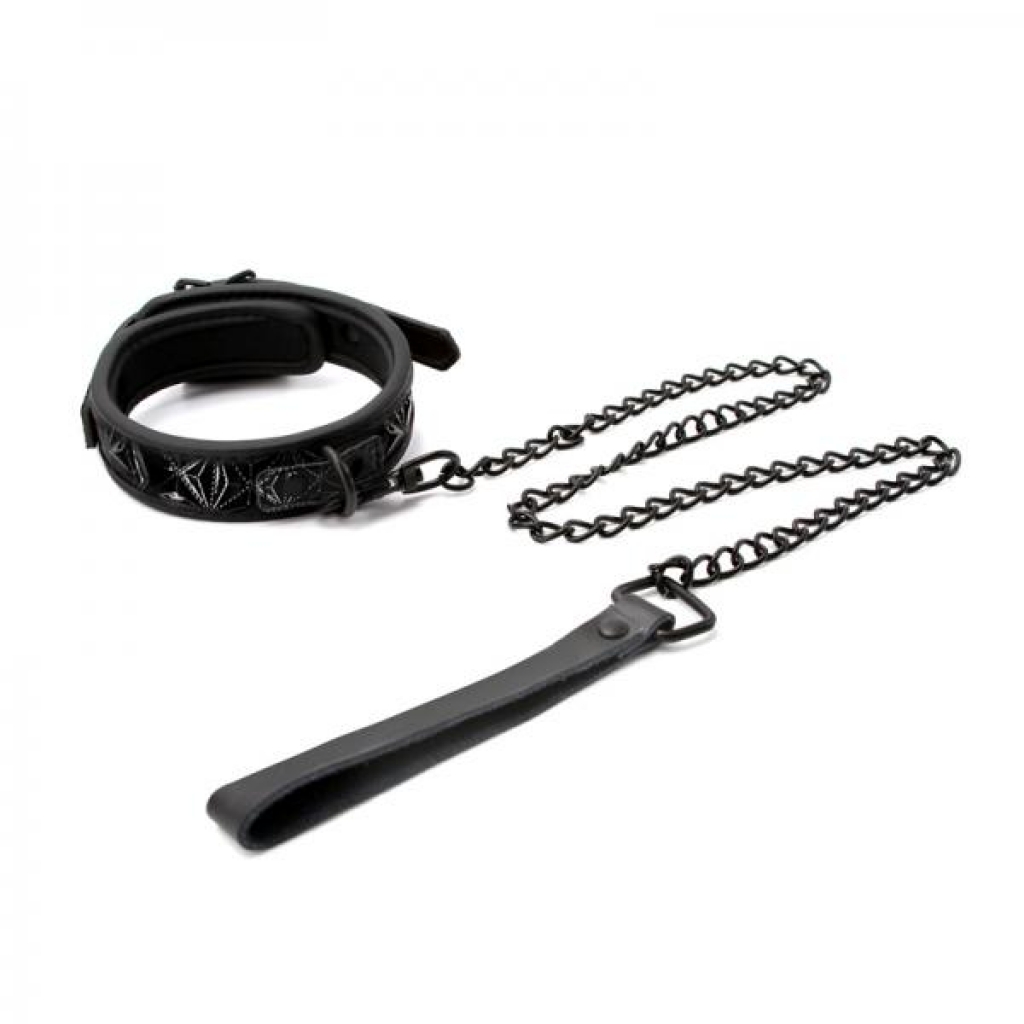 Sinful 1 inch Collar & Leash Black - Collars & Leashes