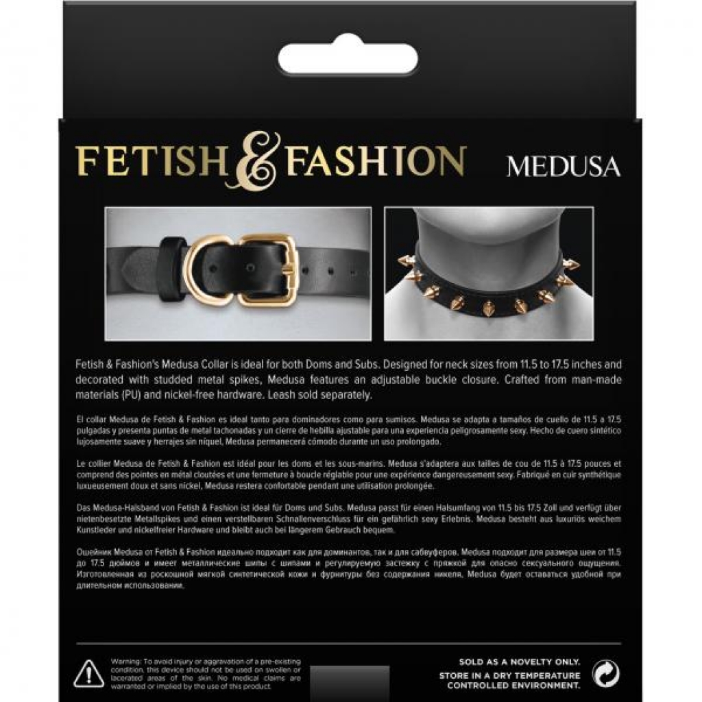 Fetish & Fashion Medusa Collar Black - Collars & Leashes