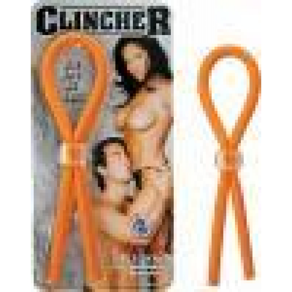 Clincher Adjustable Rubber Cock Ring - Orange - Adjustable & Versatile Penis Rings