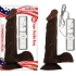 Real Skin Afro American Whoppers Vibrating Dong With Balls 8 Inch Brown - Realistic