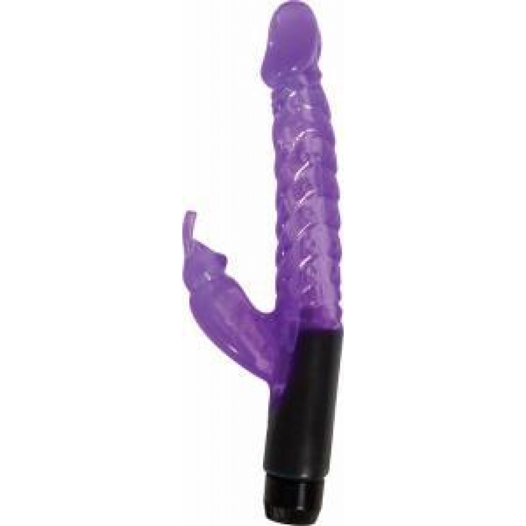 Jelly Mini Rabbit Vibro Wand - Purple - Rabbit Vibrators