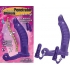 Double Penetrator C Ring - Purple - Double Penetration Penis Rings