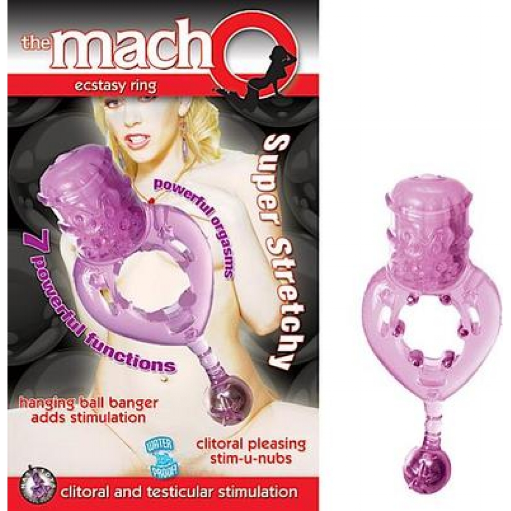 Macho Ecstasy Ring Purple - Couples Vibrating Penis Rings