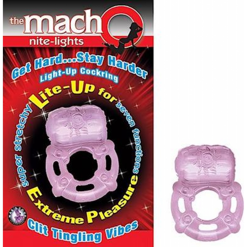 Macho Nite Lights Purple - Couples Vibrating Penis Rings