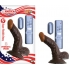 Afro American Whopper 5in Vibrating Brown - Realistic