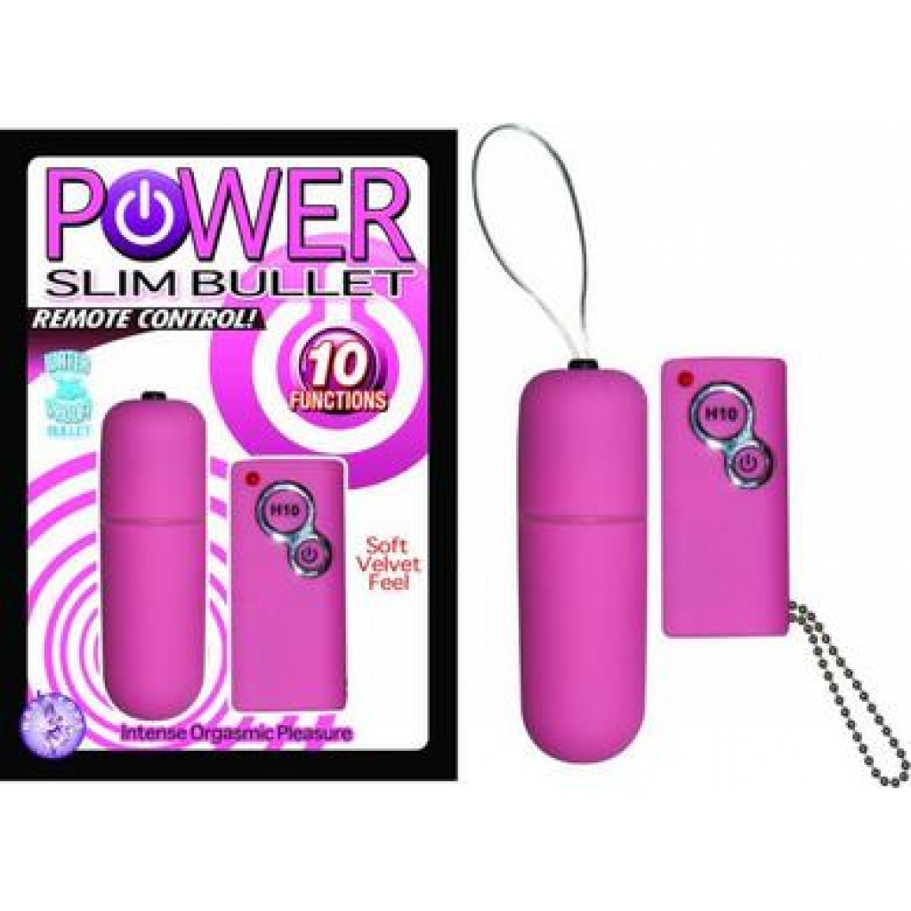 Power Slim Bullet Remote Control Pink - Bullet Vibrators