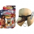 Real Skin Afro American Whoppers Vibrating 8 Inch Dong With Harness - Brown - Harness & Dong Sets