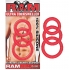 Ultra Cocksweller Silicone Cock Rings Red - Cock Ring Trios