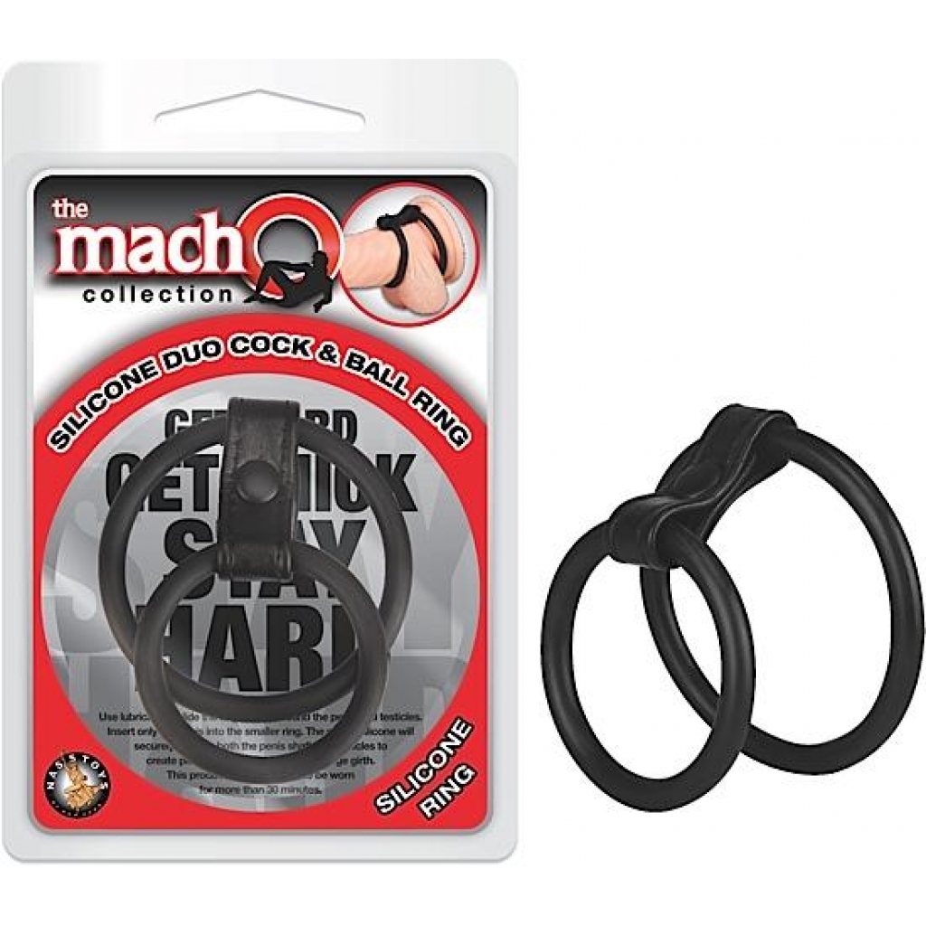 Macho Silicone Duo Cock & Ball Ring - Mens Cock & Ball Gear