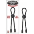 Adjustable Silicone Cock Tie Black - Adjustable & Versatile Penis Rings