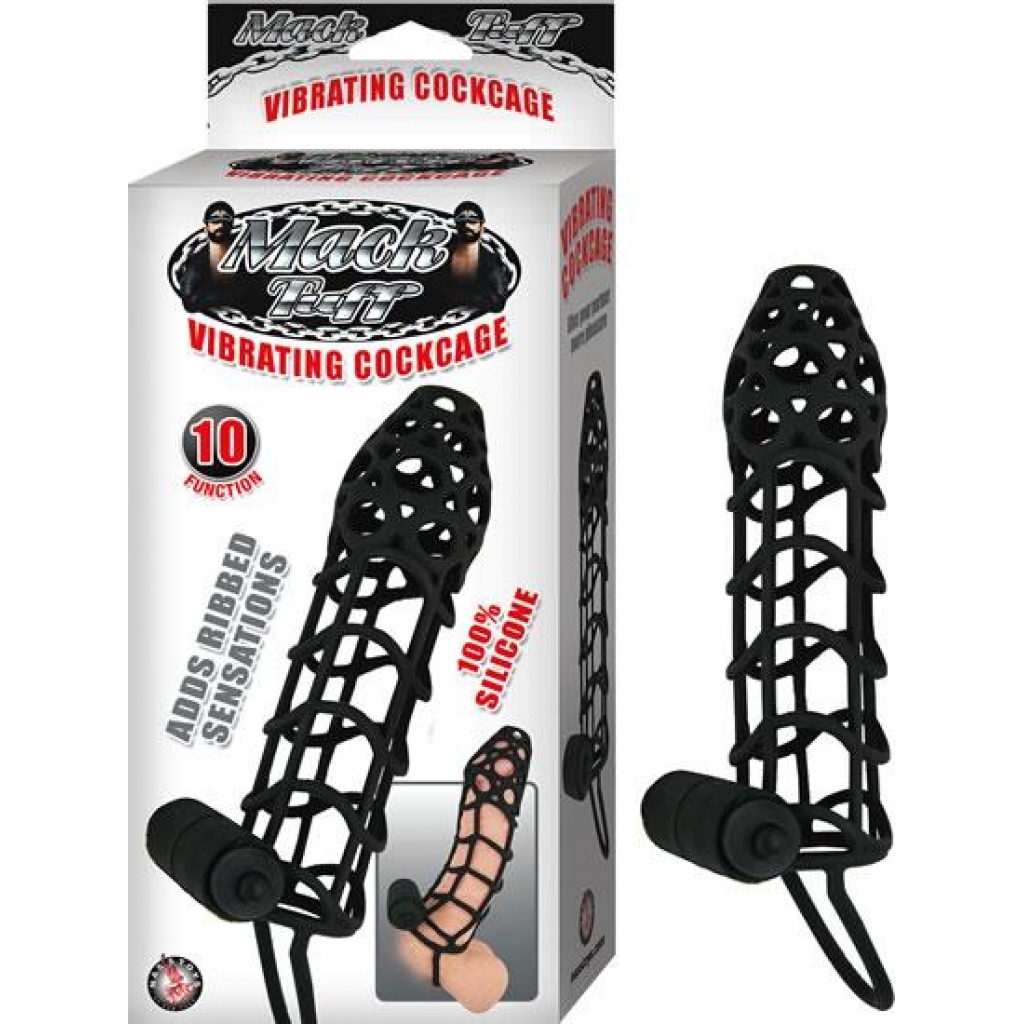 Mack Tuff Vibrating Cock Cage Black - Chastity & Cock Cages