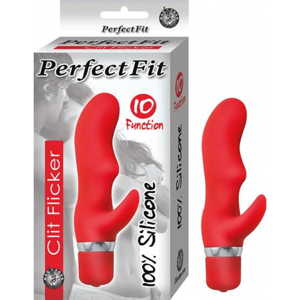 Perfect Fit Clit Flicker Red Vibrator - Rabbit Vibrators