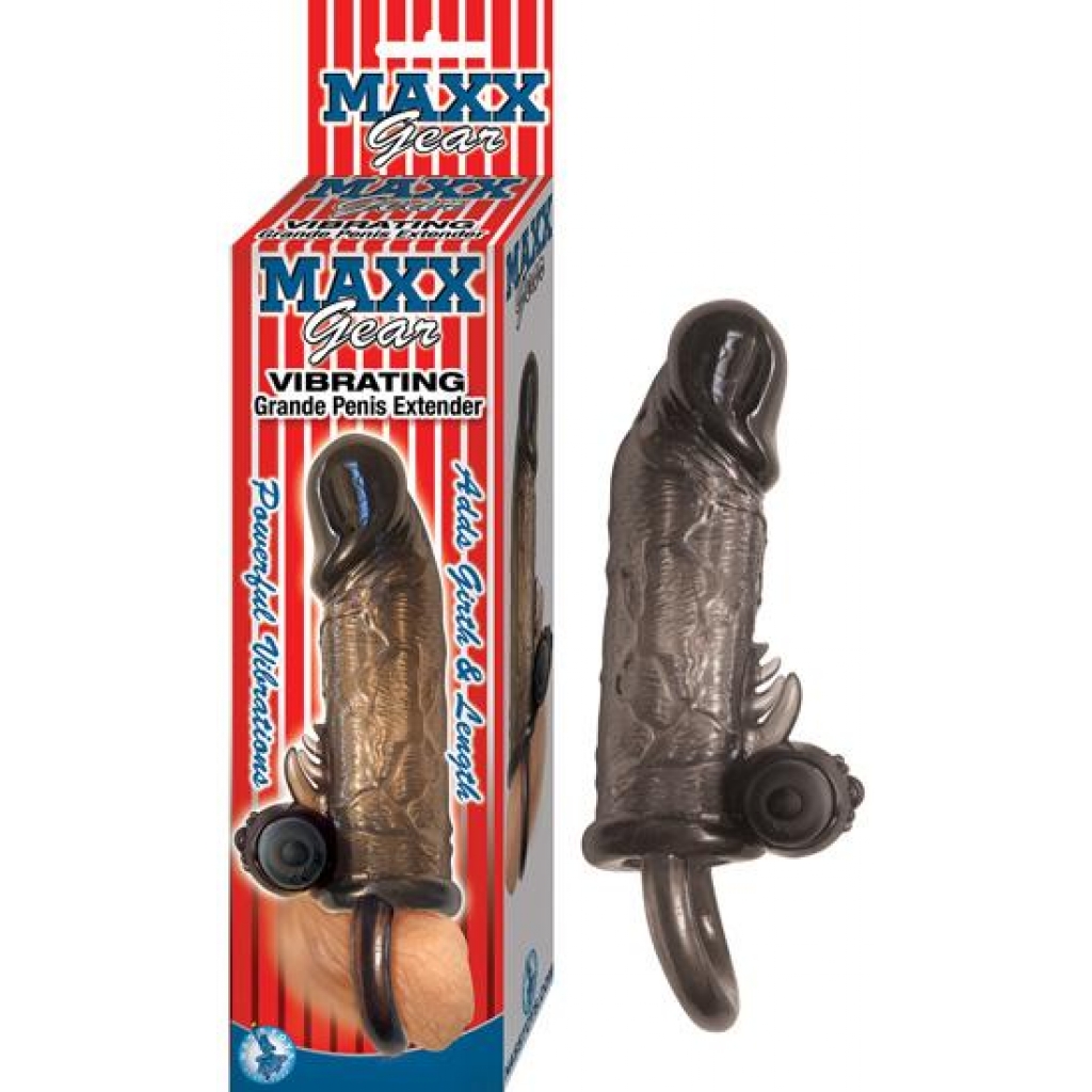 Maxx Gear Vibrating Grande Penis Extender Black - Penis Extensions