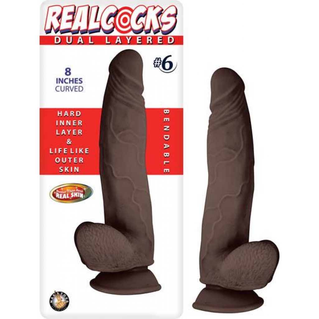 Realcocks Dual Layered #6 Dark - Harness & Dong Sets