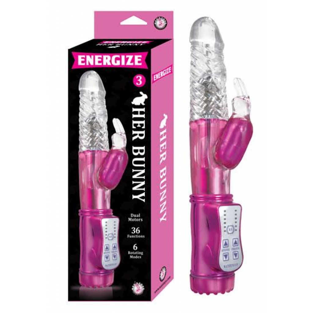 Energize Her Bunny 3 Pink Rabbit Vibrator - Rabbit Vibrators