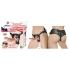 All American Whoppers 5 inches Curved Dong Balls Beige & Universal Harness - Harness & Dong Sets