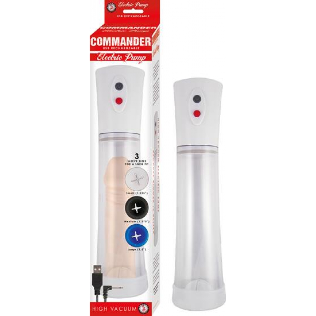 Commander Electric Pump Clear - Penis Pumps